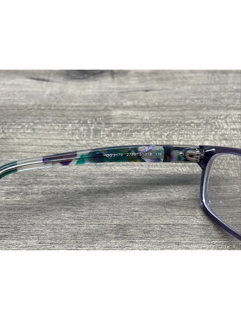 Dolce & Gabbana Eyeglasses DG 3170 2735 Violet Square Frame Italy 51[]18 135